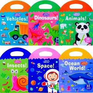 (6) Pack Of Montessori Portable Jelly Quiet Toddler/Preschool Learning Books